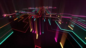 Bright Abstract Neon Artwork Wallpaper