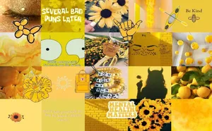 Bright And Sunny - Enhance Your Ideas With This Cheery Yellow Aesthetic Computer. Wallpaper