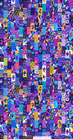 Bright And Vibrant Pattern Phone Wallpaper Wallpaper