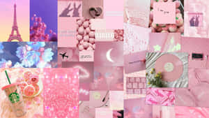 Bright And Vibrant Pink Collage Desktop Wallpaper