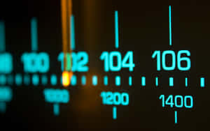 Bright Blue Radio Frequency Dial Wallpaper