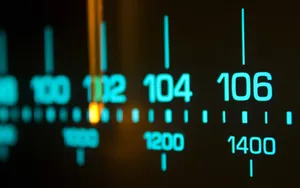 Bright Blue Radio Frequency Dial Wallpaper