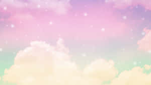 Bright Blue Sky Over A Farm Landscape Wallpaper