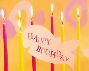 Bright Candle Happy Birthday Background Wallpaper