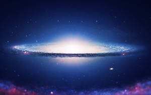 Bright Circular Galaxy Universe Wallpaper