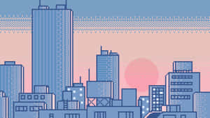 Bright, Creative And Fun Pink Pixel Art Wallpaper