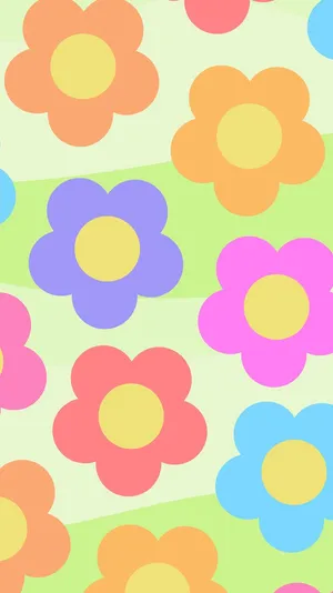 Bright Floral Pattern Background Wallpaper