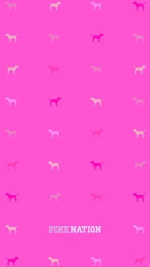 Bright Fuschia Pink Nation Graphic Art Wallpaper