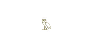 Bright Gold Drake Ovo Owl Logo On Front Of Iphone Wallpaper