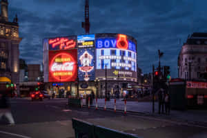 Bright Led Screen In Piccadilly Circus Wallpaper