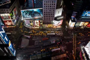Bright Lights, Big City - Explore The Sparkling Sights Of Times Square Wallpaper