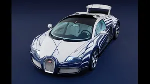 Bright Lights, Fast Cars: The Neon Bugatti. Wallpaper