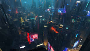 Bright Lights In The Dark City 4k Wallpaper