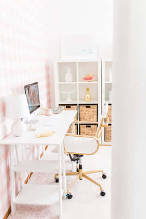 Bright Minimalist Home Office Setup.jpg Wallpaper