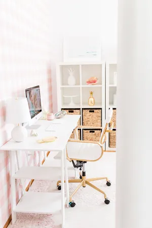 Bright Minimalist Home Office Setup.jpg Wallpaper
