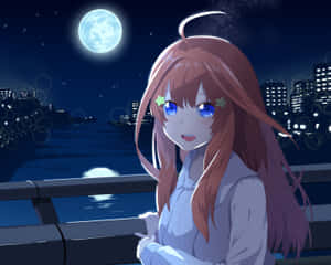 Bright Moon Above Itsuki Of The Quintessential Quintuplets Wallpaper