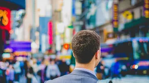 Bright Neon Lights Illuminate Times Square Wallpaper