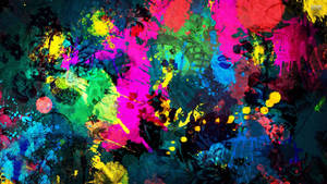 Bright Paint Splatter Aesthetic Wallpaper