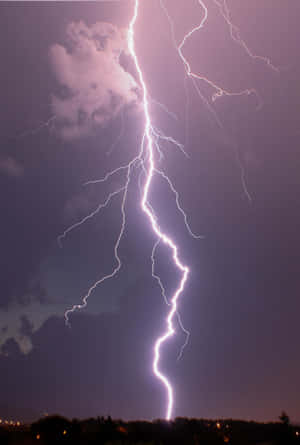 Bright Purple Lightning Bolt Wallpaper