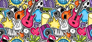 Bright Rainbow Lights In The Night Sky Wallpaper