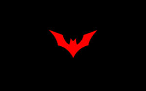 Bright Red Batman Logo With Iconic Bat Emblem Wallpaper