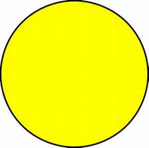 Bright Yellow Circle On White Background Wallpaper