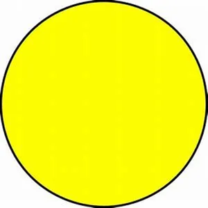 Bright Yellow Circle On White Background Wallpaper