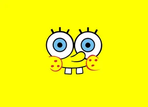 Bright Yellow Face Aesthetic Spongebob Desktop Wallpaper