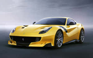 Bright Yellow Luxury Sports Car Wallpaper