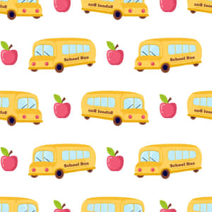 Bright Yellow School Bus On A Sunny Day Wallpaper