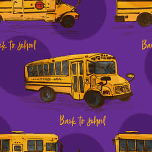 Bright Yellow School Bus Ready For A Journey Wallpaper