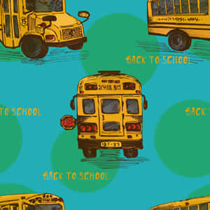 Bright Yellow School Bus Ready For A Ride Wallpaper