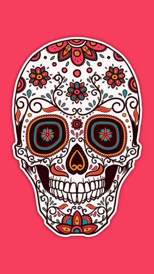 Brighten Up Your Day With A Pink Skull Wallpaper