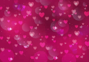 Brighten Your Day With Glittery Pink Hearts! Wallpaper