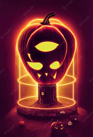 Brighten Your Halloween With Neon Decorations Wallpaper