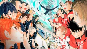 'brightly Colored Haikyu Aesthetic Desktop Background' Wallpaper
