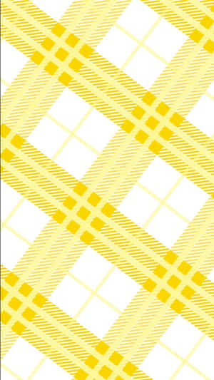 Bring Home The Subtle Beauty Of Aesthetic Yellow Plaid Wallpaper