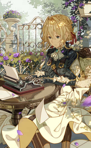 Bring Your Favorite Anime To Life With Violet Evergarden Wallpaper On Your Iphone! Wallpaper