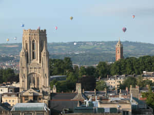 Bristol Balloonsand Architecture Wallpaper