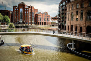 Bristol Harbour Ferryand Walkway Wallpaper