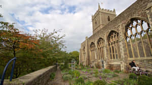 Bristol Historic Church Garden Path Wallpaper