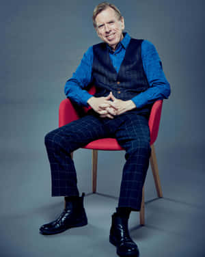 British Actor Timothy Spall Posing For A Photoshoot Wallpaper