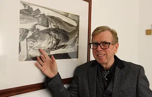 British Actor Timothy Spall Posing For A Portrait Wallpaper