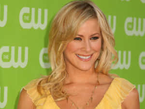 Brittany Daniel Radiant In A Black Dress Wallpaper