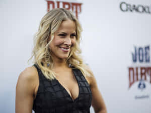 Brittany Daniel Stunning In A Red Dress Wallpaper