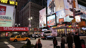 Broadway Theatre At Night Wallpaper