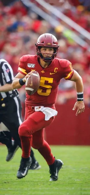 Brock Purdy Iowa State Quarterback Action Wallpaper