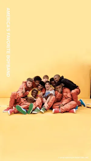 Brockhampton Band Members On A Painted Background Wallpaper
