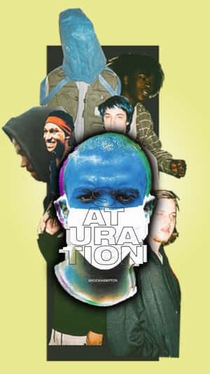 Brockhampton Group Shot In Vibrant Colors Wallpaper