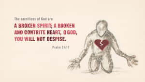 Broken And Contrite Heart Illustration Wallpaper